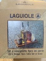 Schönes Laguiole Essig, Öl, Salz, Pfeffer Set Glas Ménage
