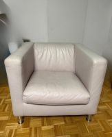 Sessel Leder hellgrau, stilvoll, bequem, TOP Zustand, Frühli