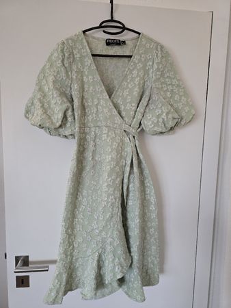 Pieces Umstandskleid, Sommerkleid, Wickeloptik, Gr. S