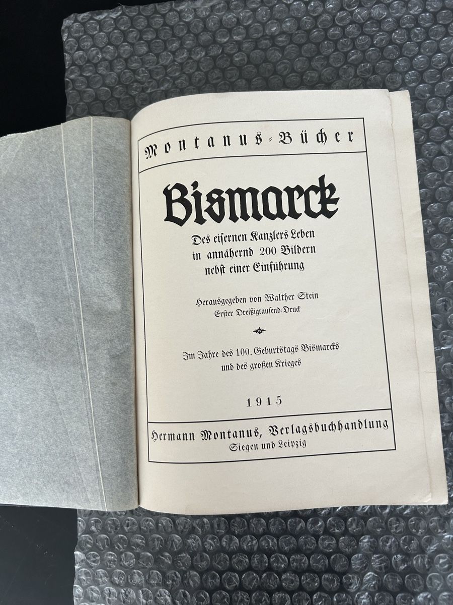 Bücher: Bismarck - Montanus Bücher, 1915, Erstausgabe – Gebraucht aus Zumikon von tuna007 1