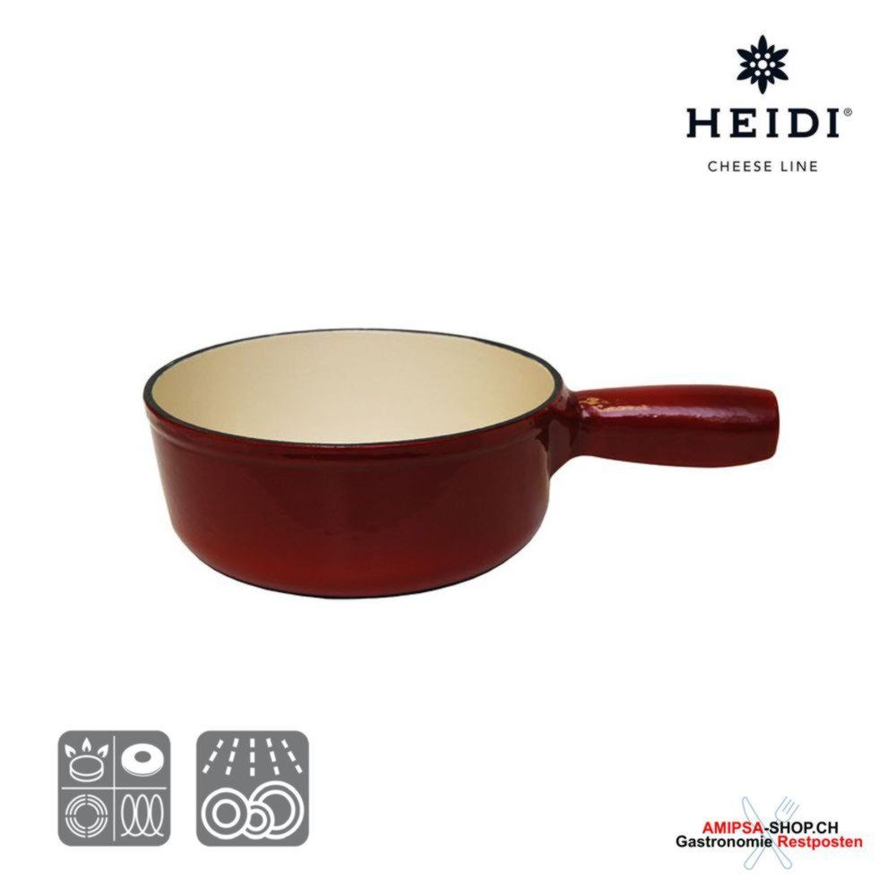 Pentole: HEIDI Cheese Line Caquelon rot Induktion Käse – Nuovo e nell'imballaggio originale da Spreitenbach venduto da mario-shop.xs