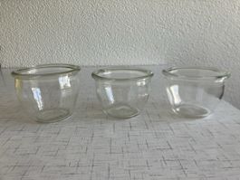 3 Konfitüren- Gelee Gläser