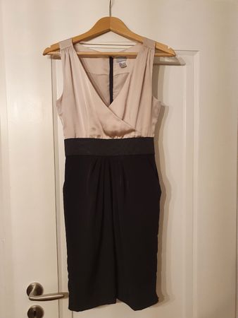 H&M Kleid schwarz / rose Gr. XS 34
