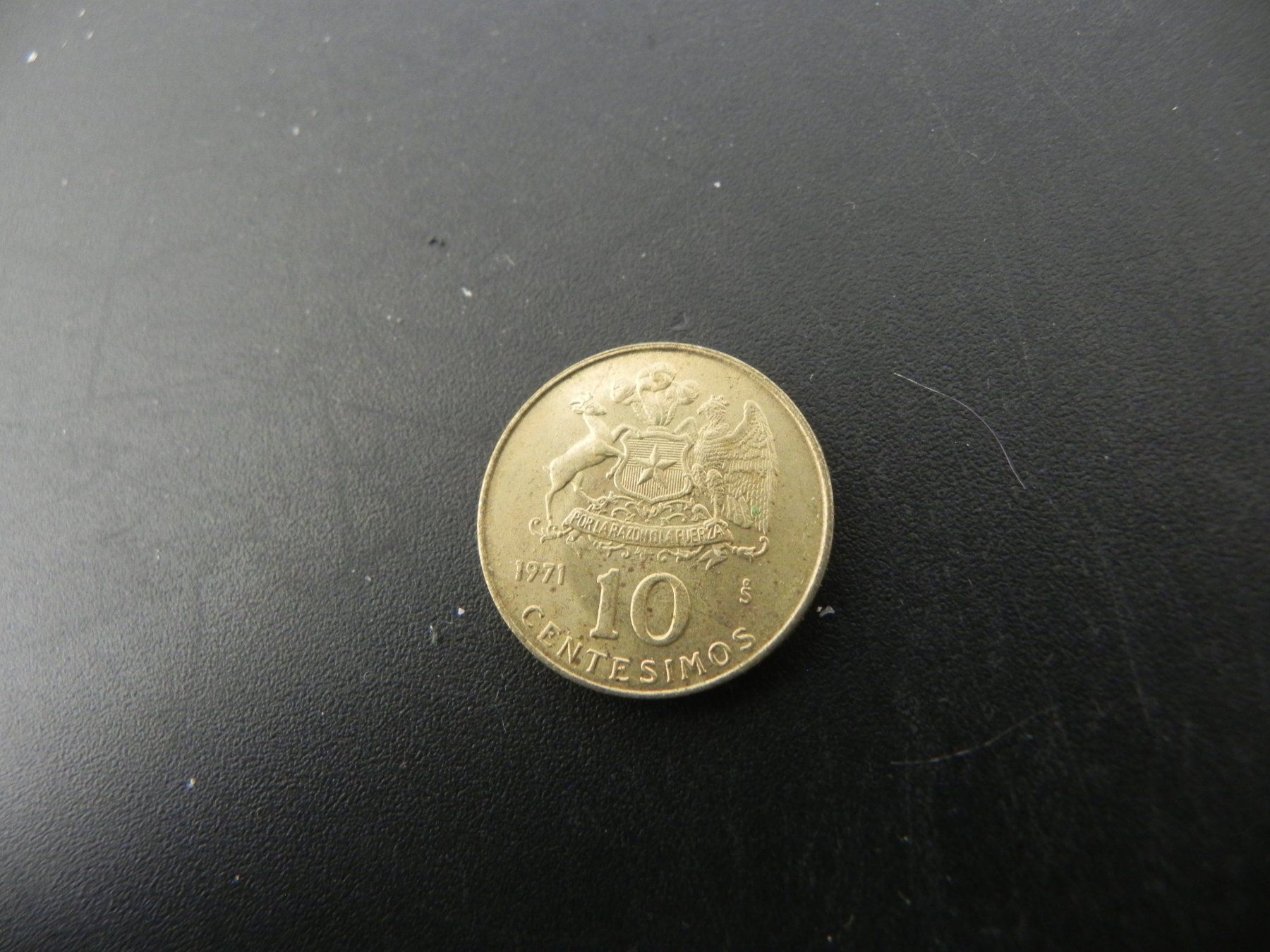 Alle Münzen: Chile 10 Centesimos 1971 – Gebraucht aus Biel/Bienne von Gogolozi