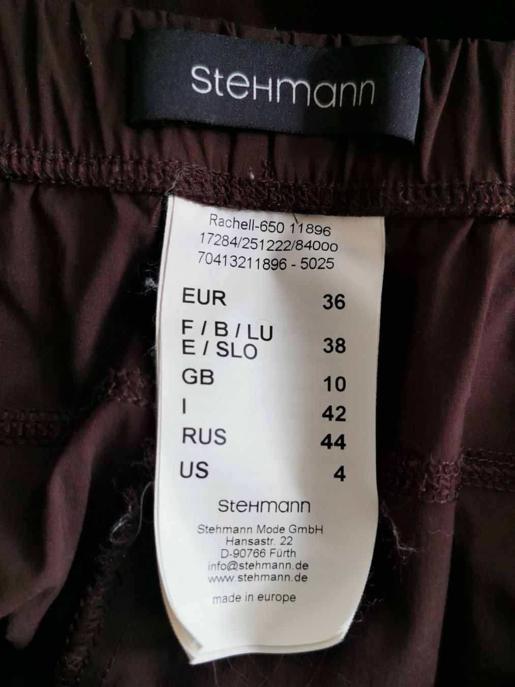 Pantaloni: Stehmann 3/4 Hose Modell Rachell 650 Gr. S – Usato da gachnang venduto da tibus1 3