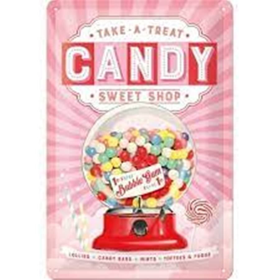 Insegne: Blechschild3D-CANDY-SWEET SHOP-BUBBLE G – Nuovo e nell'imballaggio originale da Rupperswil venduto da big-one-sale