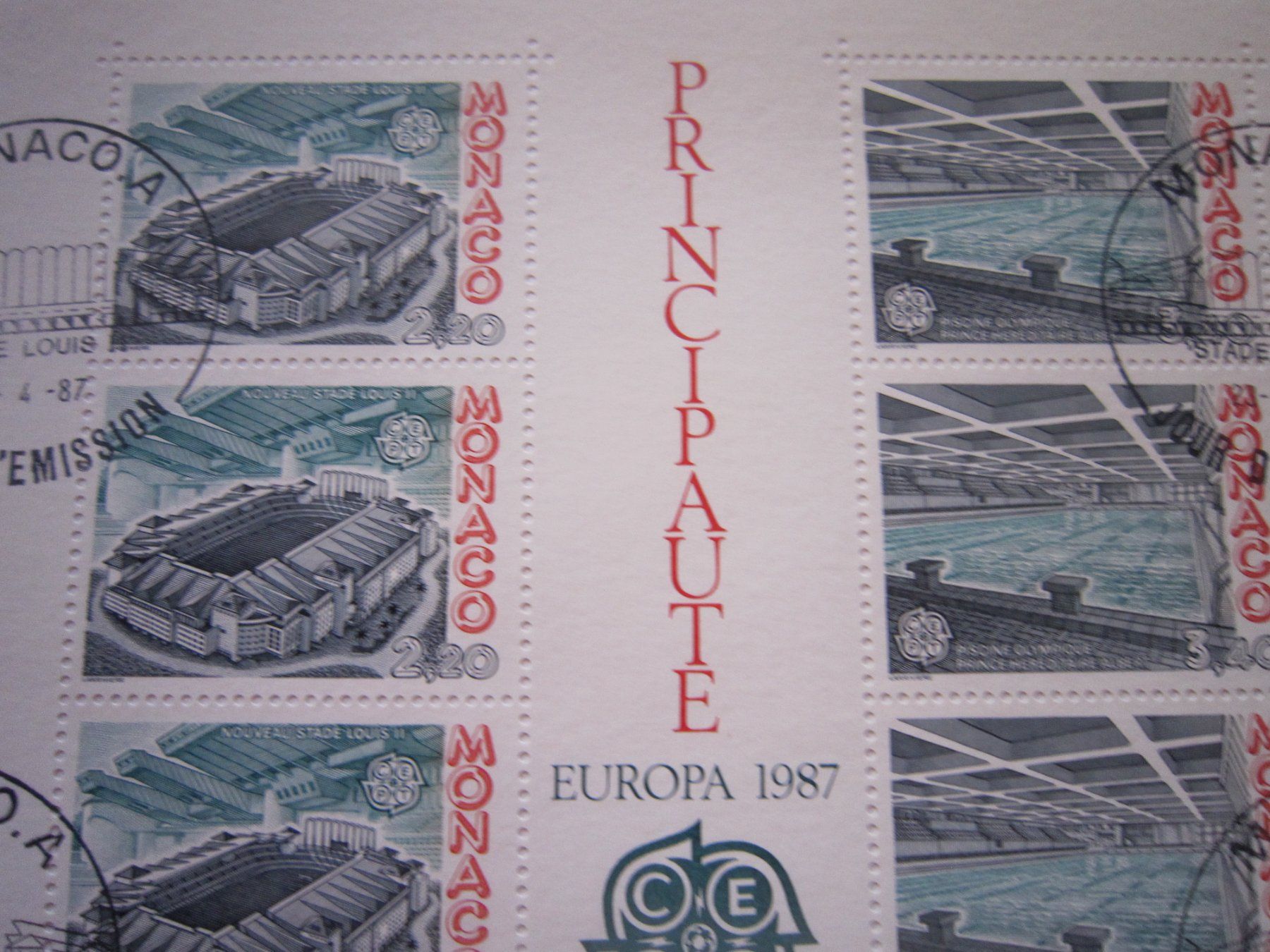 Alle Briefmarken: 1987 MONACO schöner Block – Gebraucht aus Gordola von Polentaefung 2