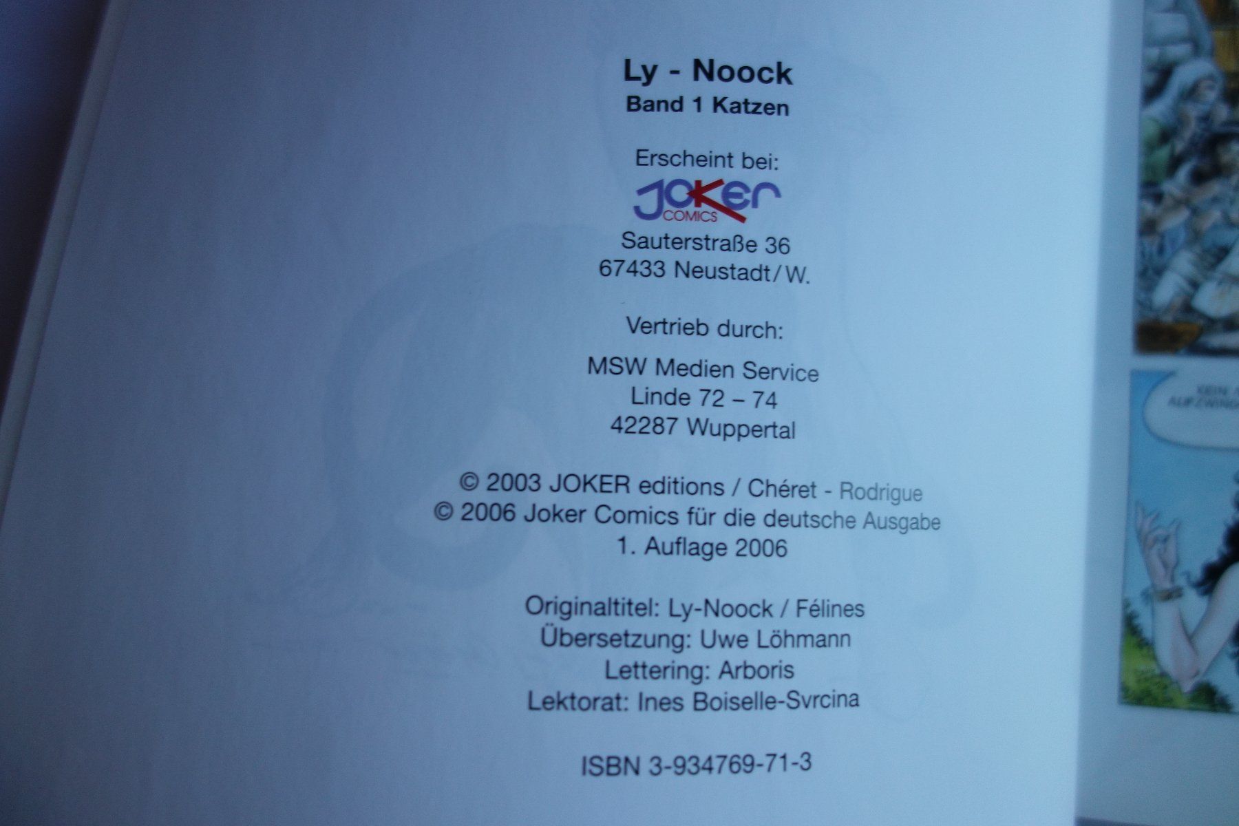 Fumetti: Ly-Noock Katzen - GRATIS VERSAND ! – Usato da Luzern venduto da ron_35 2