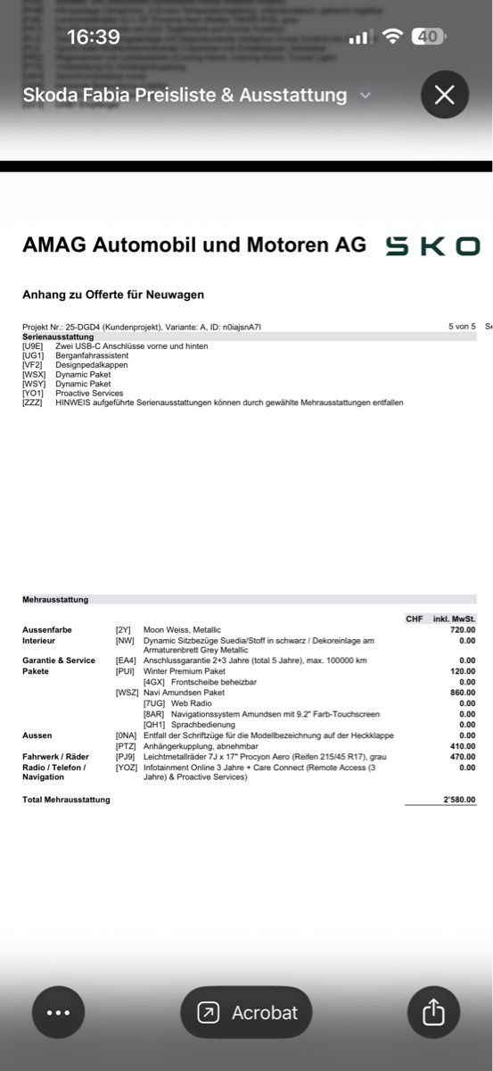 Skoda Autos: Skoda Fabia Dynamic 1.0 TSI – Gebraucht aus Flawil von Giuliano95 6