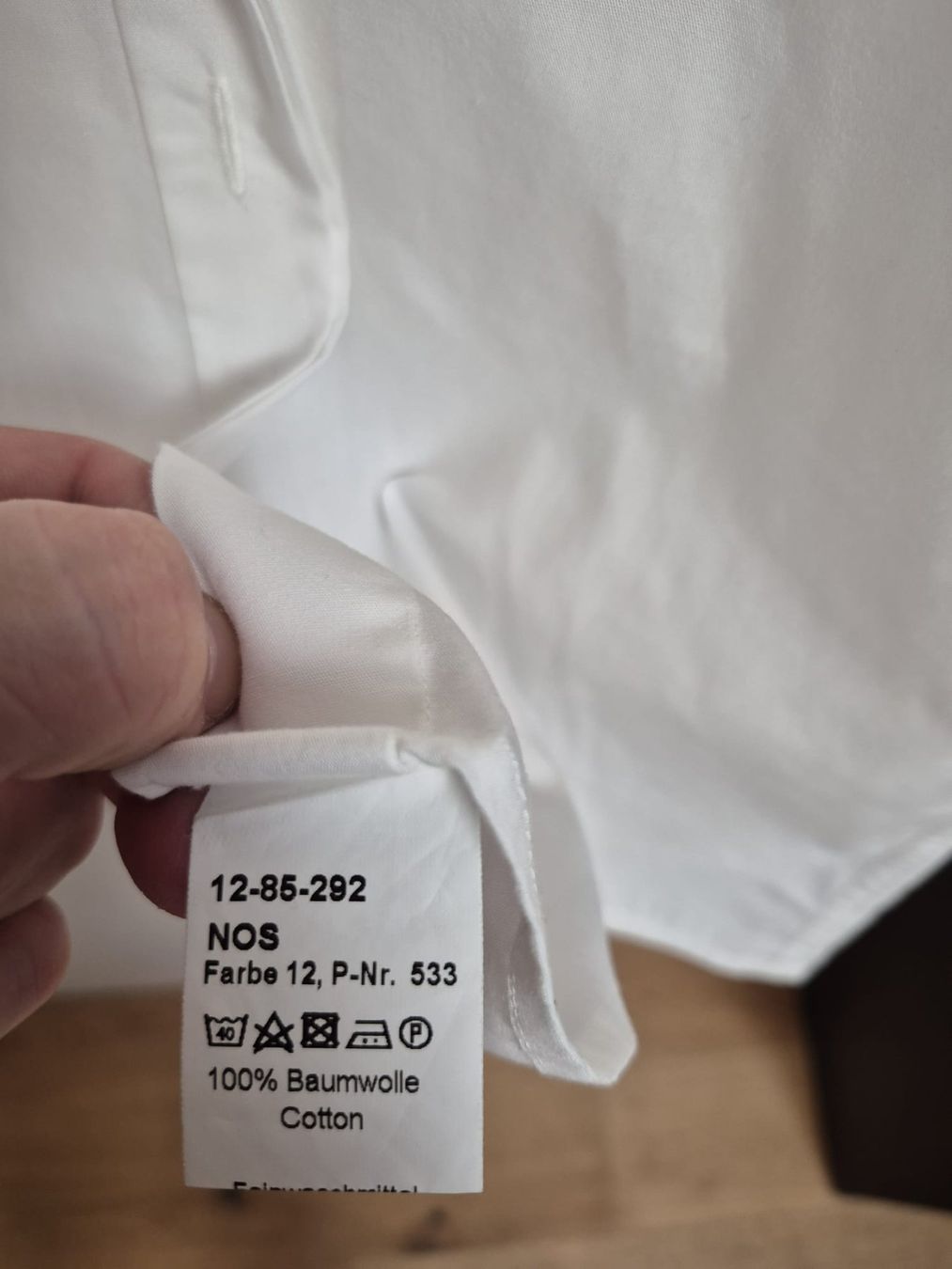 Camicie: Botthofhemd weiss langarm Grösse 45 slim 100% Baumwolle – Usato da Allschwil venduto da and_gj8z 3