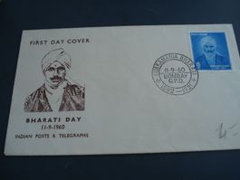 Indien 1960, FDC Bharati Day, ungelaufen