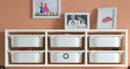 Trofast Aufbewahrung, Ikea, 2 Stück, mit je 6 s/w Boxen