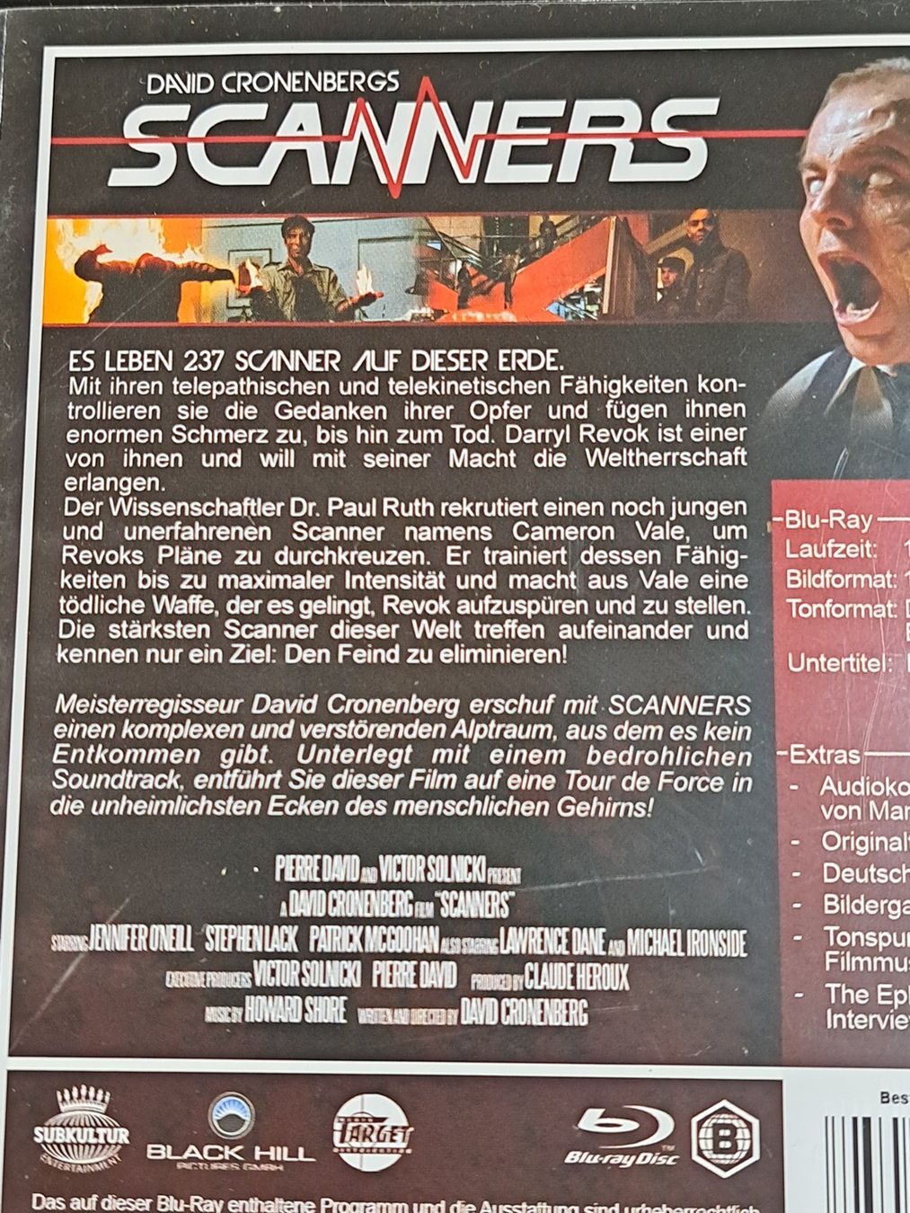 Tutti i DVDs: Blu-ray SCANNERS, Ein Film von Davis Cronenberg – Nuovo (secondo la descrizione) da Unterseen venduto da Kanica 3