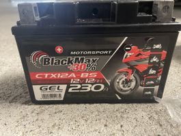 Motorradbatterie BlackMax CTX12A-BS 12V 12Ah Gel neu