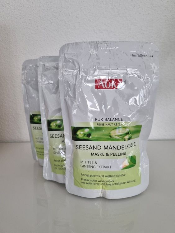 Aok Seesand Peeling Für Mischhaut & Unreine Haut, 100 Ml – Mit Prebiotischem Wirkkomplex