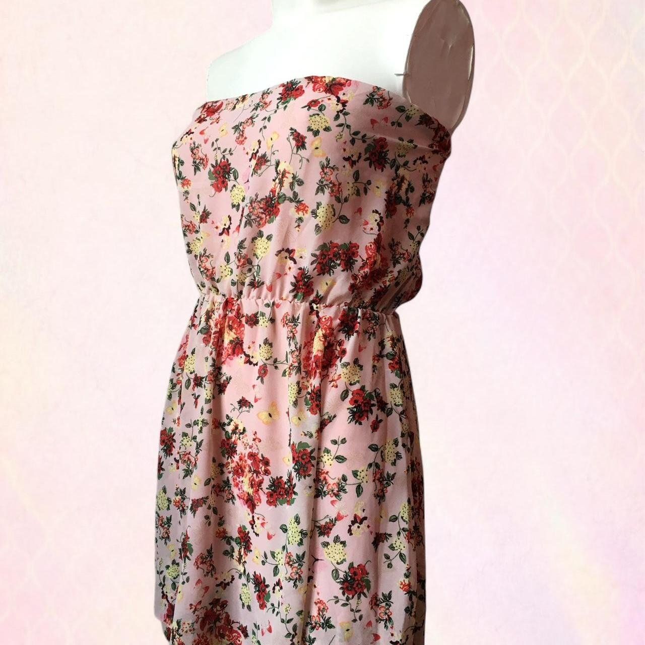 Vestiti: Mini-robe sans bretelles à fleurs - taille S/M – Usato da Troinex venduto da Irisglo