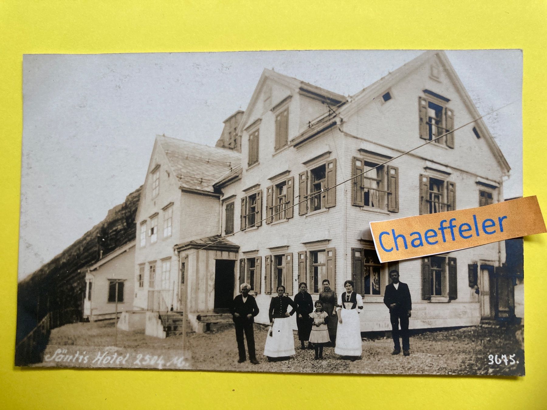 Cartes postales: Säntis Hotel 2504 M.     9675 – D'occasion à Zürich par Chaeffeler