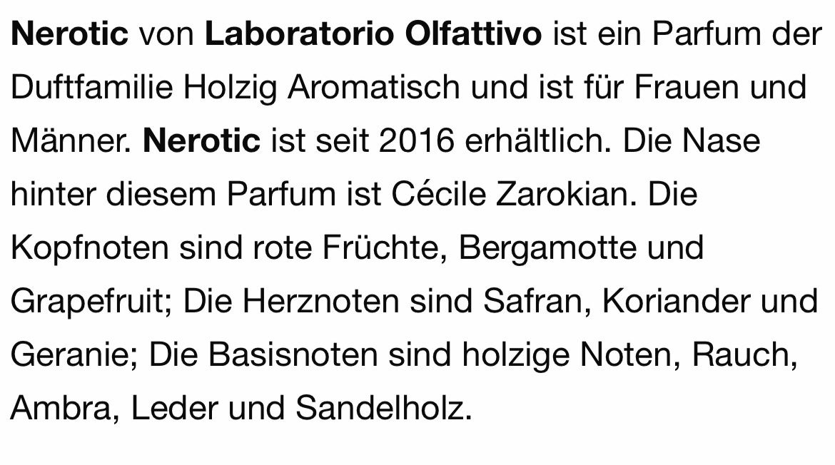 Parfum & Eau de Toilette: Nerotic Laboratorio Olfattivo  5 ml Abfüllung – Neu (gemäss Beschreibung) aus St. Gallen von lfs_nxl8 4