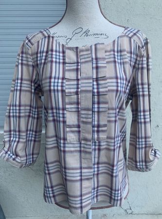 Superbe blouse 100%coton bio EKYOG plis devant t.38