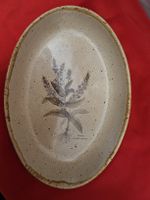 Keramikplatte mit Pflanzenmotiv, Vintage, Top Zustand!