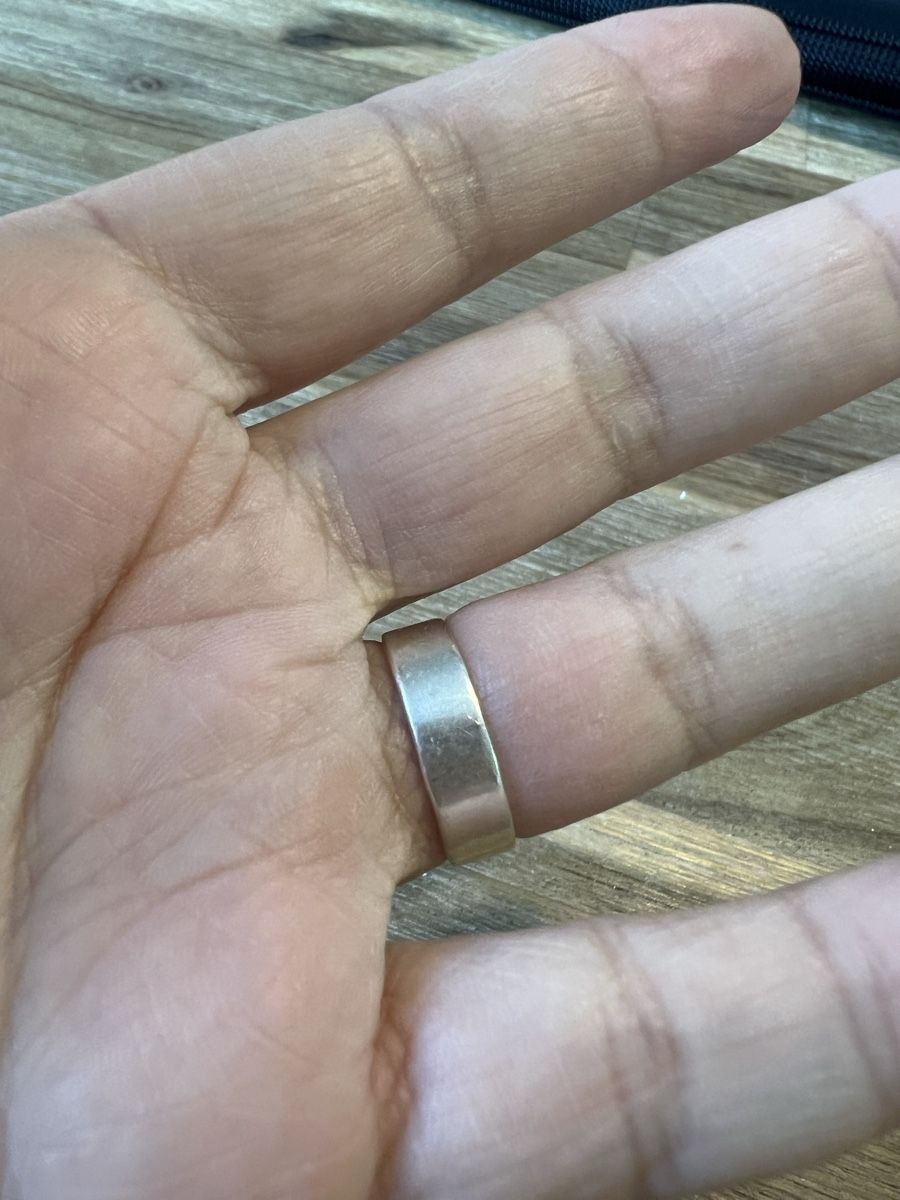 Anelli: Mutterperl Blaue Ring Silber 950 mit Gravur – Usato da Triesen venduto da bubita 3