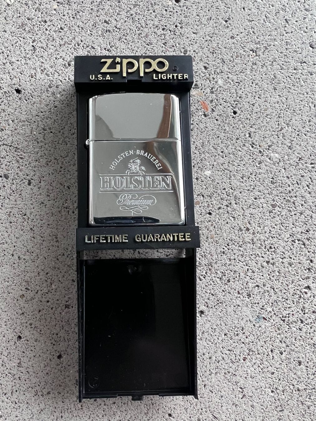 Zippo Feuerzeuge: Zippo Holsten, neu, 90 er Jahre – Neu und originalverpackt aus Richterswil von Solemare47Nicole