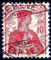 GENEVE 1909 HELVETIA BRUSTBILD II NR 120 VOLLSTEMPEL - B551