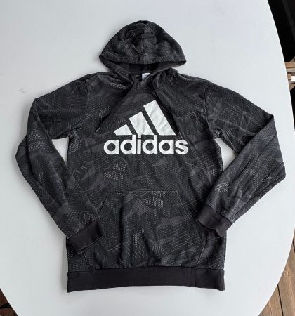 Adidas Kapuzenpullover schwarz gemustert