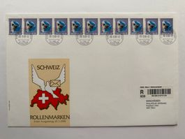 FDC Grossbrief Rollenmarken Steinbock 2000 (Ortsn.)