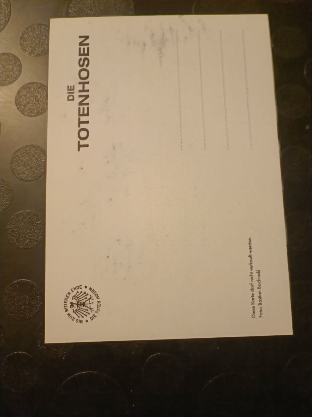 Autografi: Die Toten Hosen - handsignierte Autogrammkarte – Usato da Menziken venduto da Artographs 1