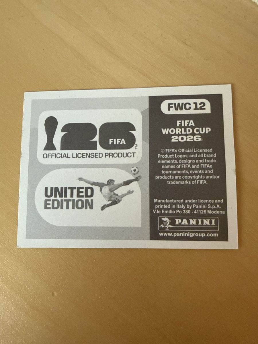 Panini Carte collezionabili: FWC12 Panini FIFA World Cup 2026 – Nuovo (secondo la descrizione) da Muotathal venduto da sin_pdj6 1