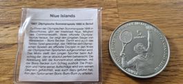 Niue Islands 5 Dollar 1987 Boris Becker Münze neu