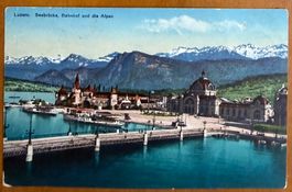 Luzern - Seebrücke - Dampfschiff  - AK