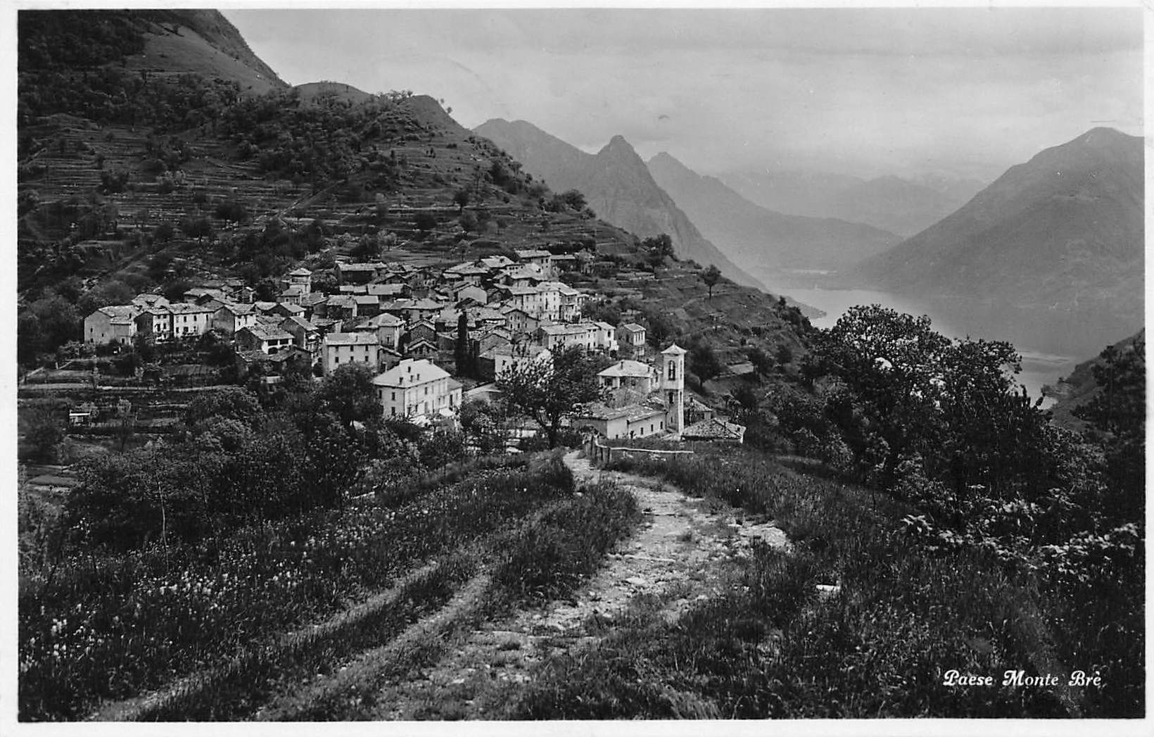 Cartoline postali: Paese Monte Bre – Usato da Biasca venduto da Blenio71