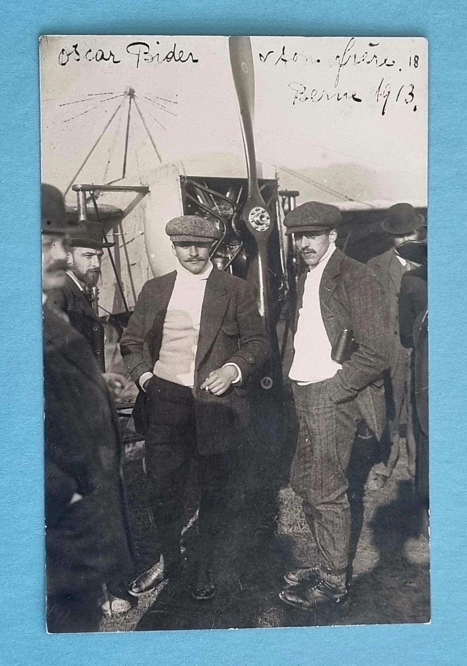 Ansichtskarten: Bern - Flugplatz - Oskar Bieder - Aviatik - Flugpoststempel – Gebraucht aus Rothrist von RROENK