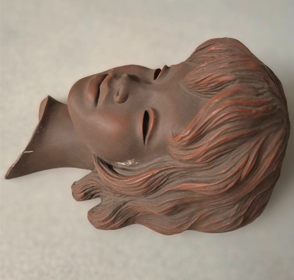 Statuette: Achatit-Kopf - Wanddekoration - midcentury – Usato da Weggis venduto da daisyflower 1