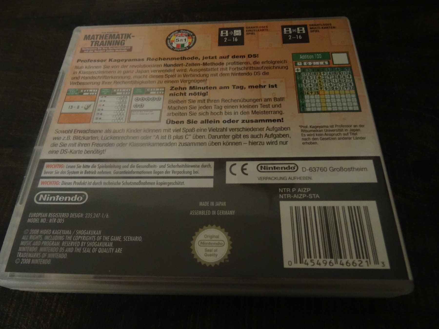 Nintendo Giochi: Prof. Kageyamas Mathemaitk-Training DS – Usato da Olten venduto da Disc-Ausverkauf 2