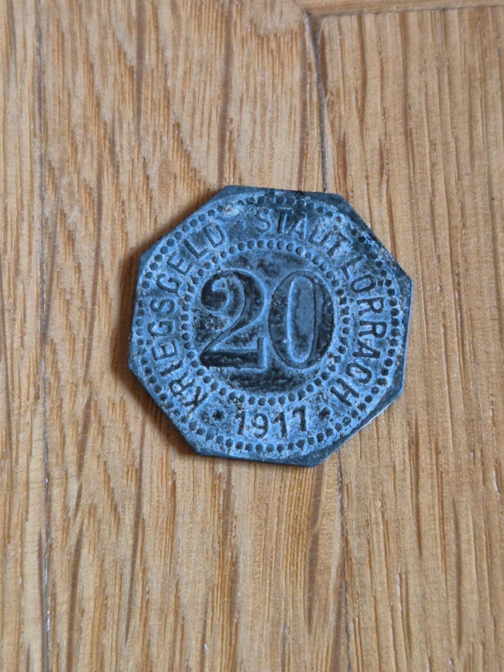 Alle Münzen: Lörrach - 20 Pfennig 1917 - Kriegsgeld – Gebraucht aus Mels von Goldenfalcon