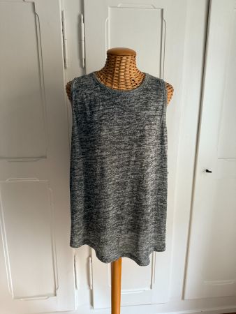 Stricktop Pullunder grün-weiss meliert L