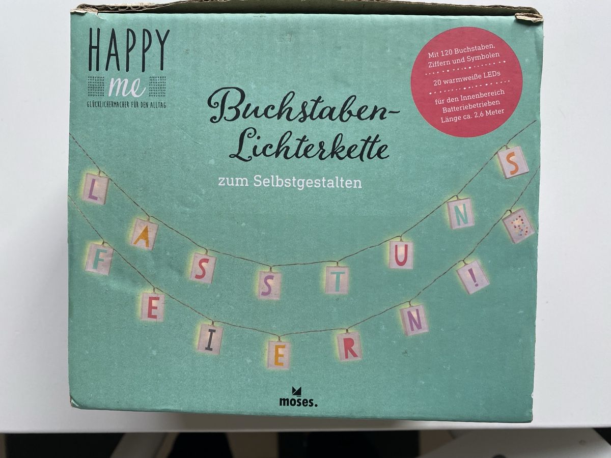 Ghirlande e barre luminose: Buchstaben Lichterkette - Neuwertig & komplett – Nuovo e nell'imballaggio originale da Zürich venduto da s.w.t.