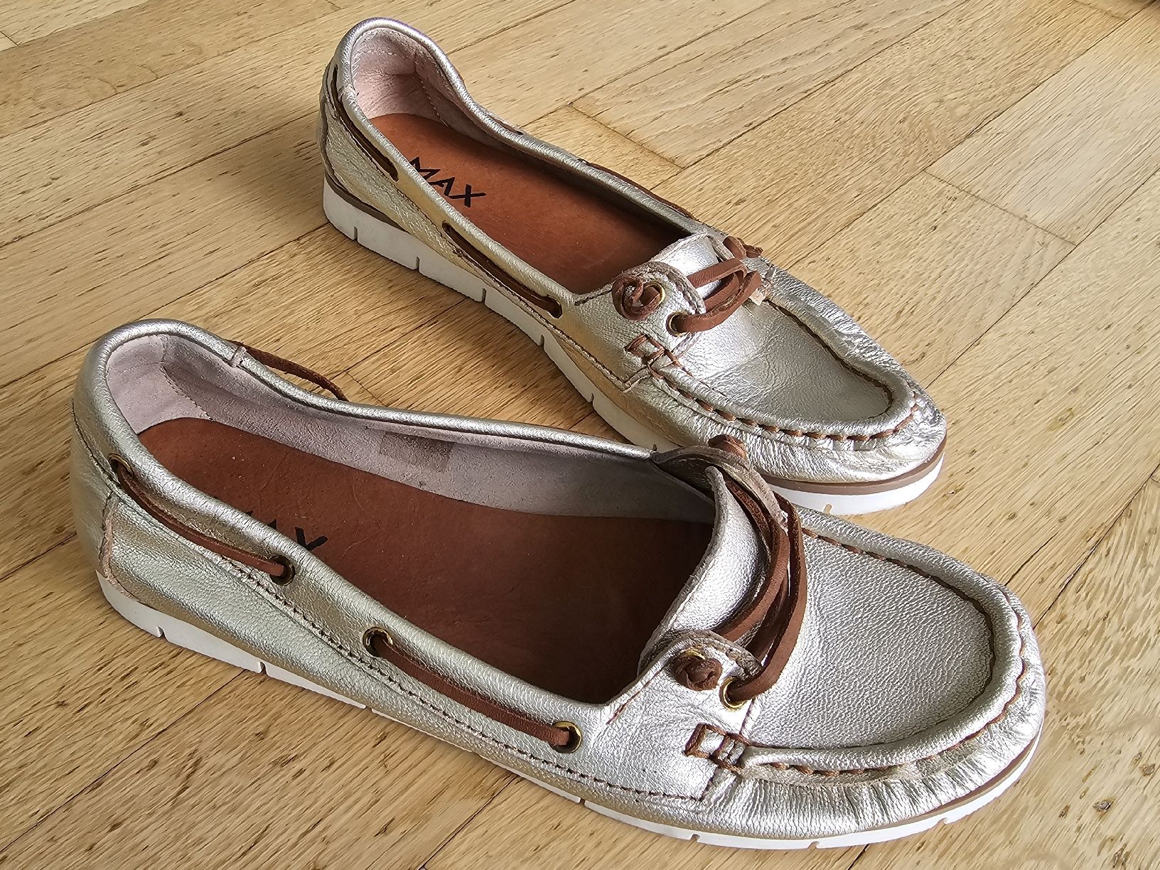 Scarpe da donna: Schuhe / Mokassins MAX Gold Grösse 38 – Nuovo (secondo la descrizione) da Ittigen venduto da Anemone4 1