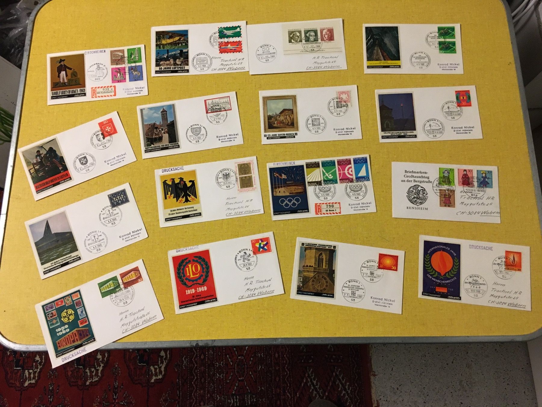 Tous les timbres: Brief Kuverts Deutschland 16 Stück. – D'occasion à Lanzenhäusern par vic63