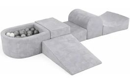 Schaumstoff Bausteine Soft Play dunkel grau