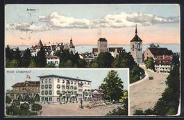 Arbon, Ortsansicht mit Kirche, Hotel Lin