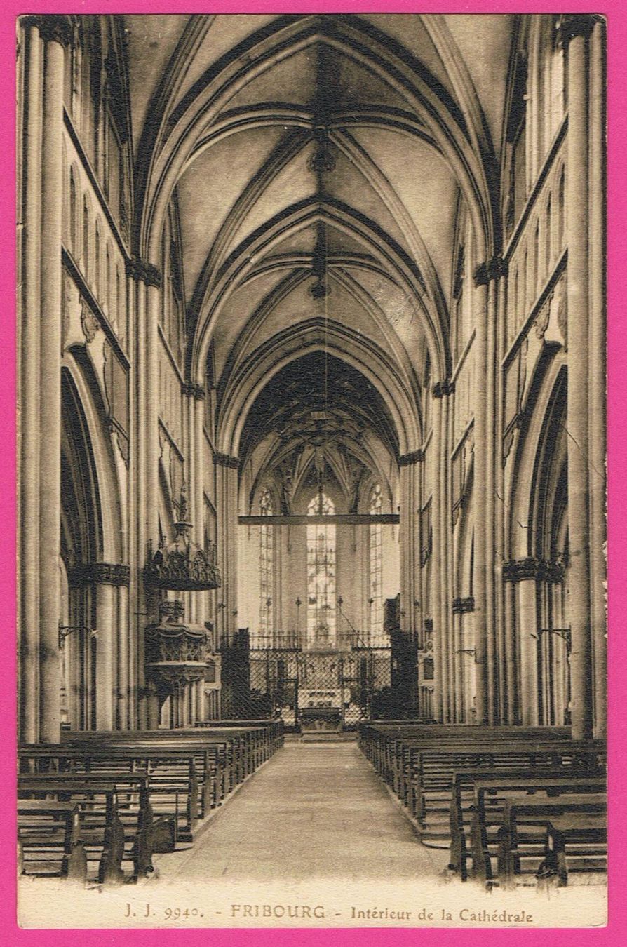 Cartes postales: Fribourg Intérieur de la Cathédrale – D'occasion à Einsiedeln par dillie