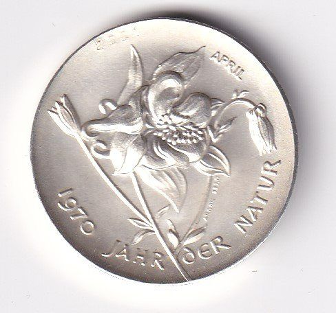 Toutes les monnaies: Médaille 1970 année de la nature stgl – Neuf (Voir description) à Neuchâtel par  1