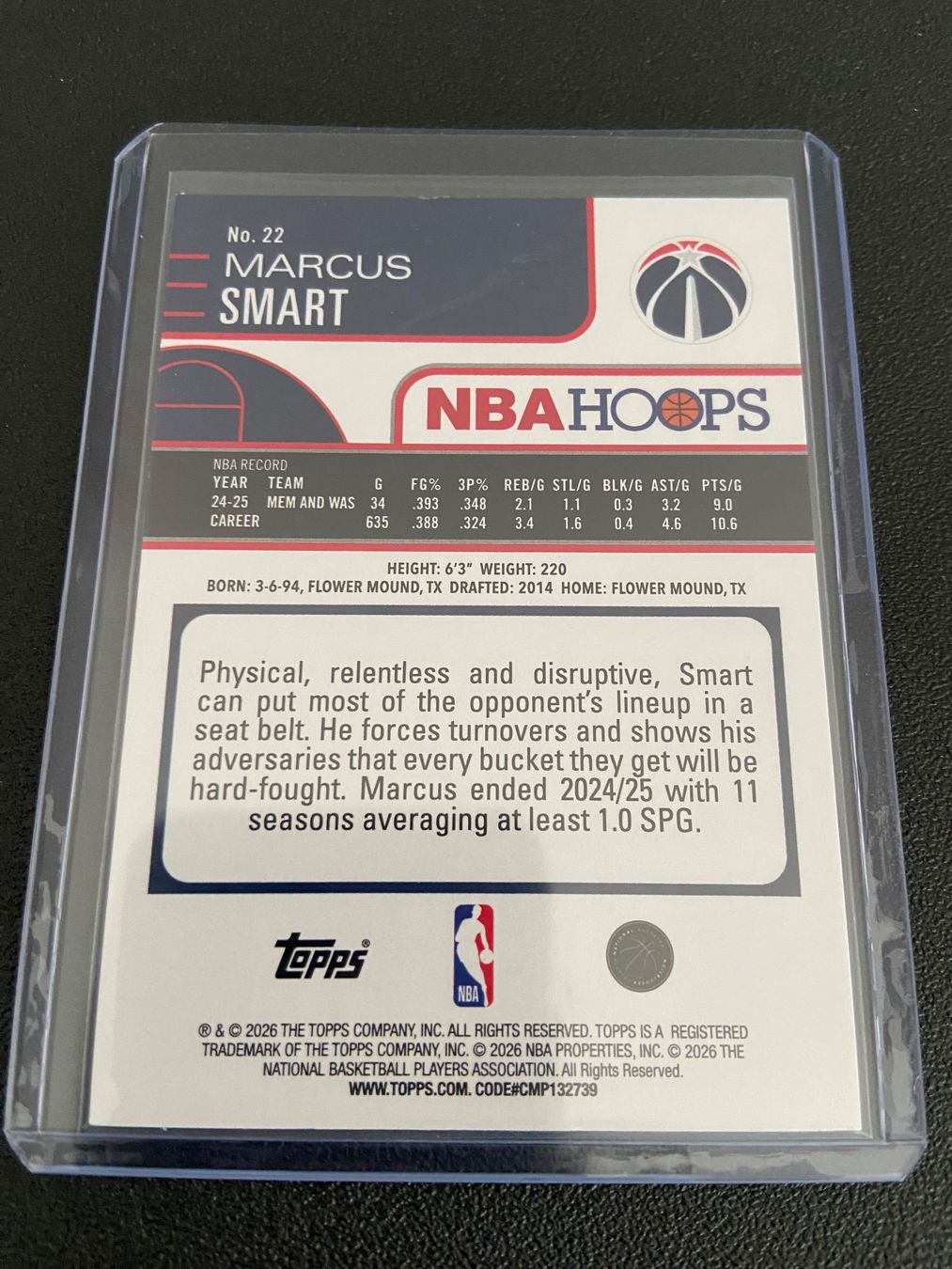 Topps Carte collezionabili: Marcus Smart 096/199 Topps NBA Hoops 25/26 – Usato da Dagmersellen venduto da dav_b656 1
