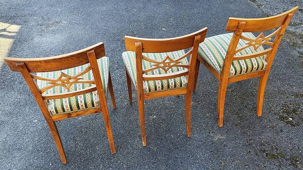 Sedie: Stühle- Biedermeier, gepolstert, Set 3 Stück – Usato da Winterthur venduto da the_kwc5 3