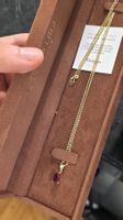Halskette aus echt Gold und 1 Karat Rubin