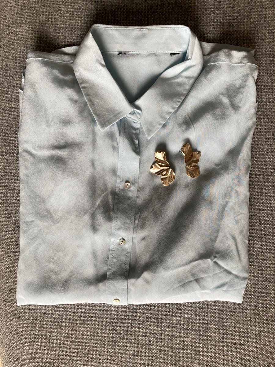 Chemisiers: Seidenbluse hellblau L + Geschenk – D'occasion à Zürich par Maki333 4